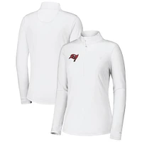 Women's Tommy Bahama White Tampa Bay Buccaneers Sport Playa Vista Quarter-Zip Jacket