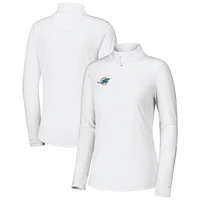 Women's Tommy Bahama White Miami Dolphins Sport Playa Vista Quarter-Zip Jacket