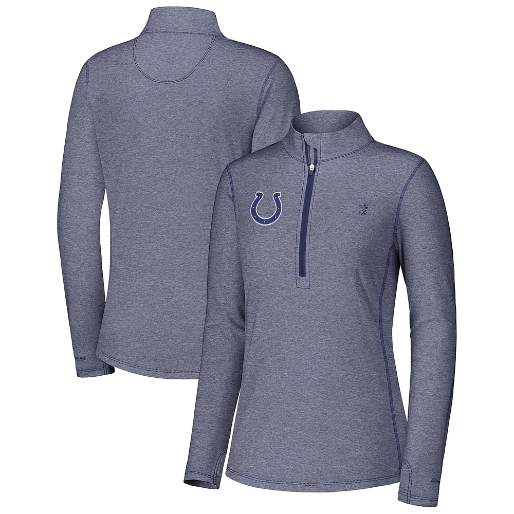 Women's Tommy Bahama Navy Indianapolis Colts Sport Playa Vista Quarter-Zip Jacket