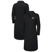 Women's Tommy Bahama Black Kansas City Chiefs Ashby Isles Three-Quarter Length Sleeve Pullover Jersey Dress