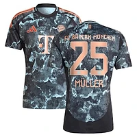 Men's adidas Thomas Müller Black Bayern Munich 2024/25 Away Replica Player Jersey