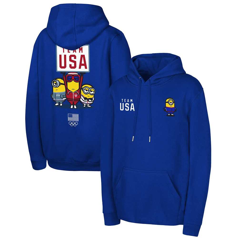 Unisex Royal Team USA Minions Pullover Hoodie