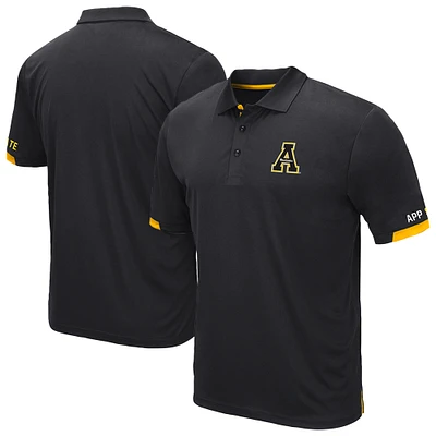 Men's Colosseum Black Appalachian State Mountaineers Santry Polo