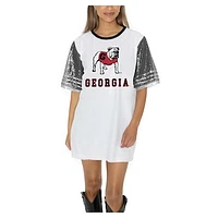 Women's Gameday Couture White Georgia Bulldogs Full Sequin Jersey Dress
