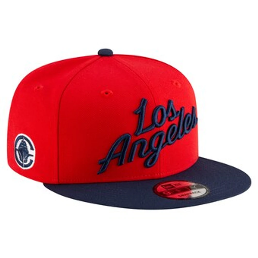 Men's New Era Red/Navy LA Clippers Jersey Hook Statement Edition 9FIFTY Snapback Hat