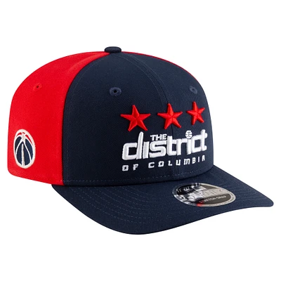 Men's New Era  Navy Washington Wizards Statement Edition Jersey Hook 9SEVENTY Stretch-Snap Hat