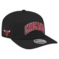 Men's New Era  Black Chicago Bulls Statement Edition Jersey 9SEVENTY Adjustable Hat