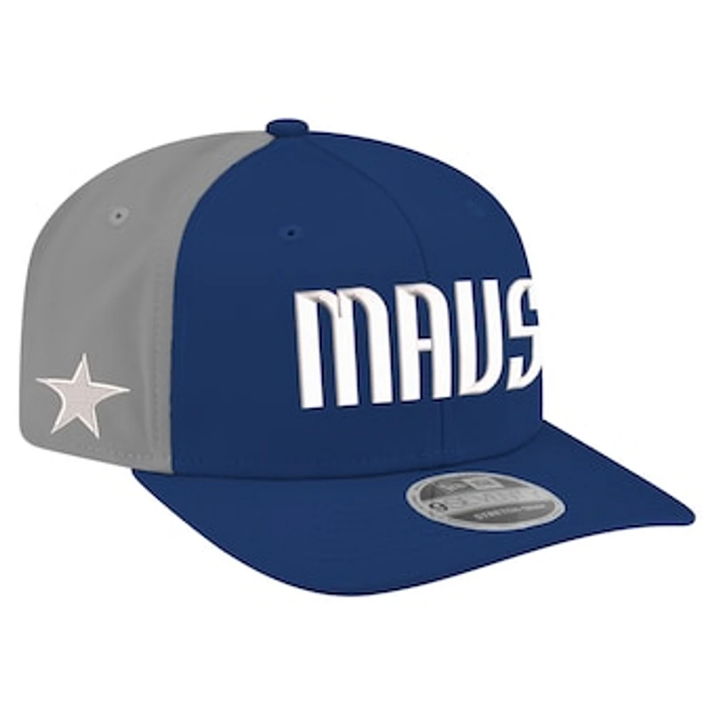 Men's New Era  Navy Dallas Mavericks Statement Edition Jersey 9SEVENTY Adjustable Hat