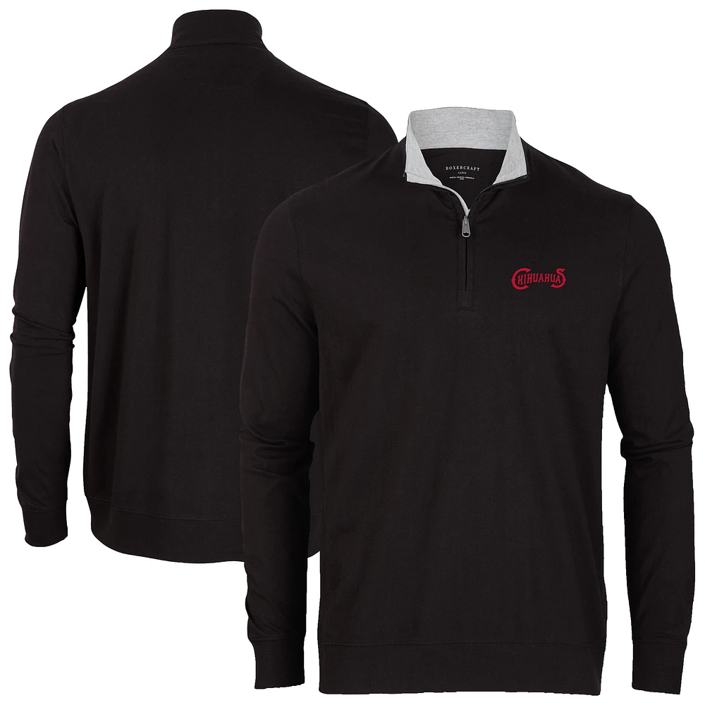 Men's Black El Paso Chihuahuas Alumni Quarter-Zip Pullover Top