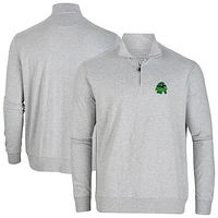 Men's Heather Gray Eugene Emeralds Alumni Quarter-Zip Pullover Top