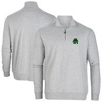 Men's Heather Gray Eugene Emeralds Alumni Quarter-Zip Pullover Top