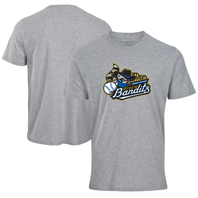 Men's Heather Gray Quad Cities River Bandits Essential T-Shirt