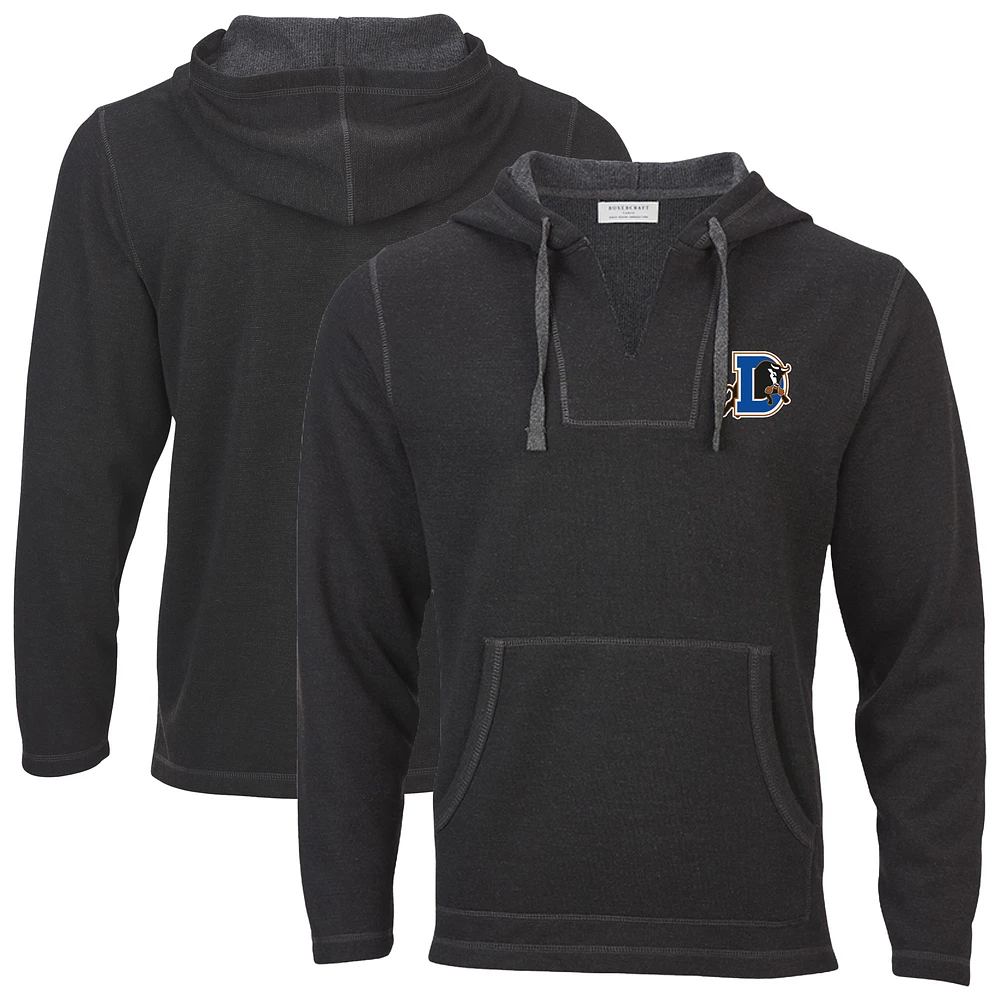 Men's Heather Black Durham Bulls Baja Fleece Pullover Hoodie