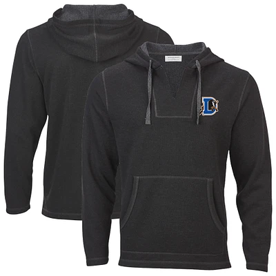 Men's Heather Black Durham Bulls Baja Fleece Pullover Hoodie