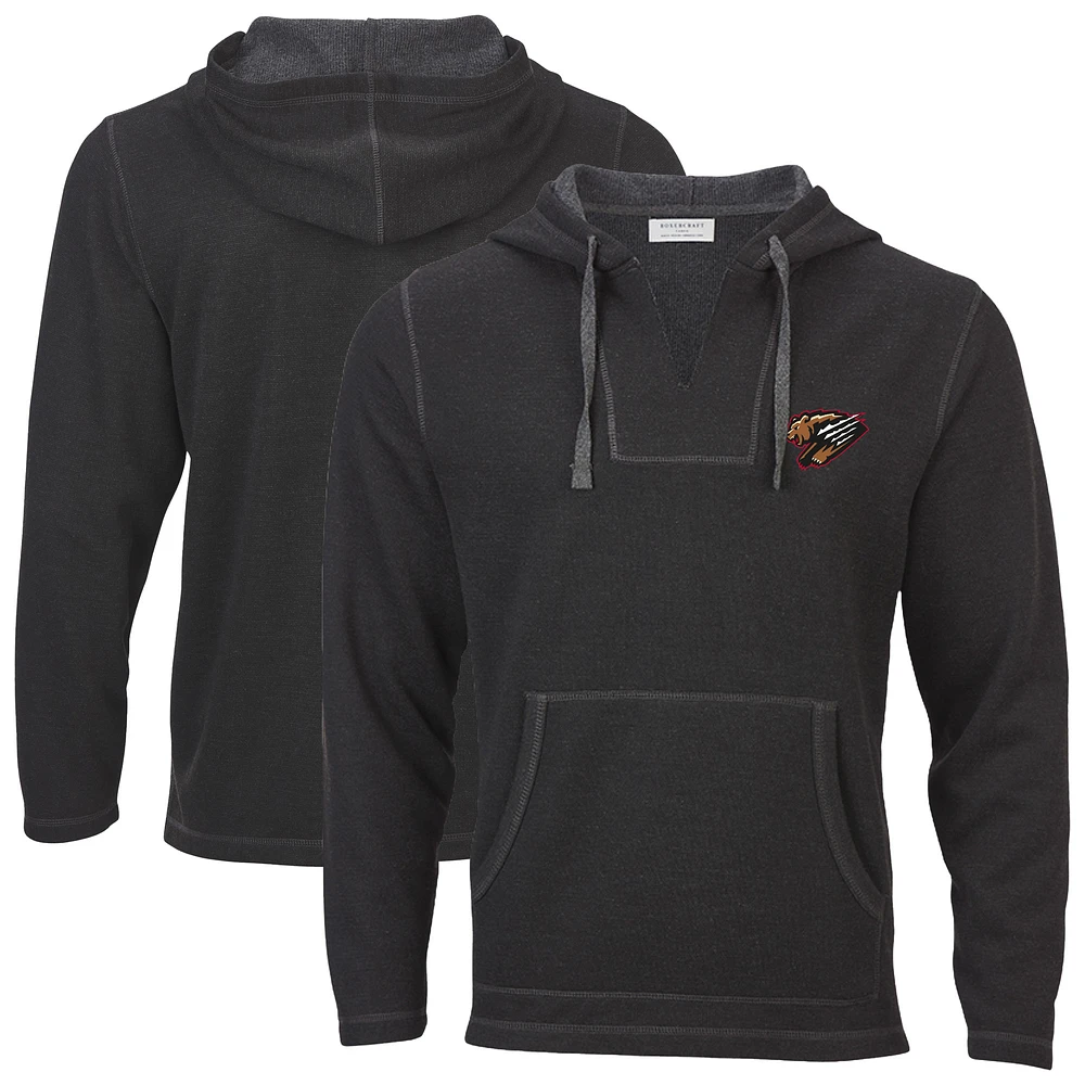 Men's Heather Black Fresno Grizzlies Baja Fleece Pullover Hoodie