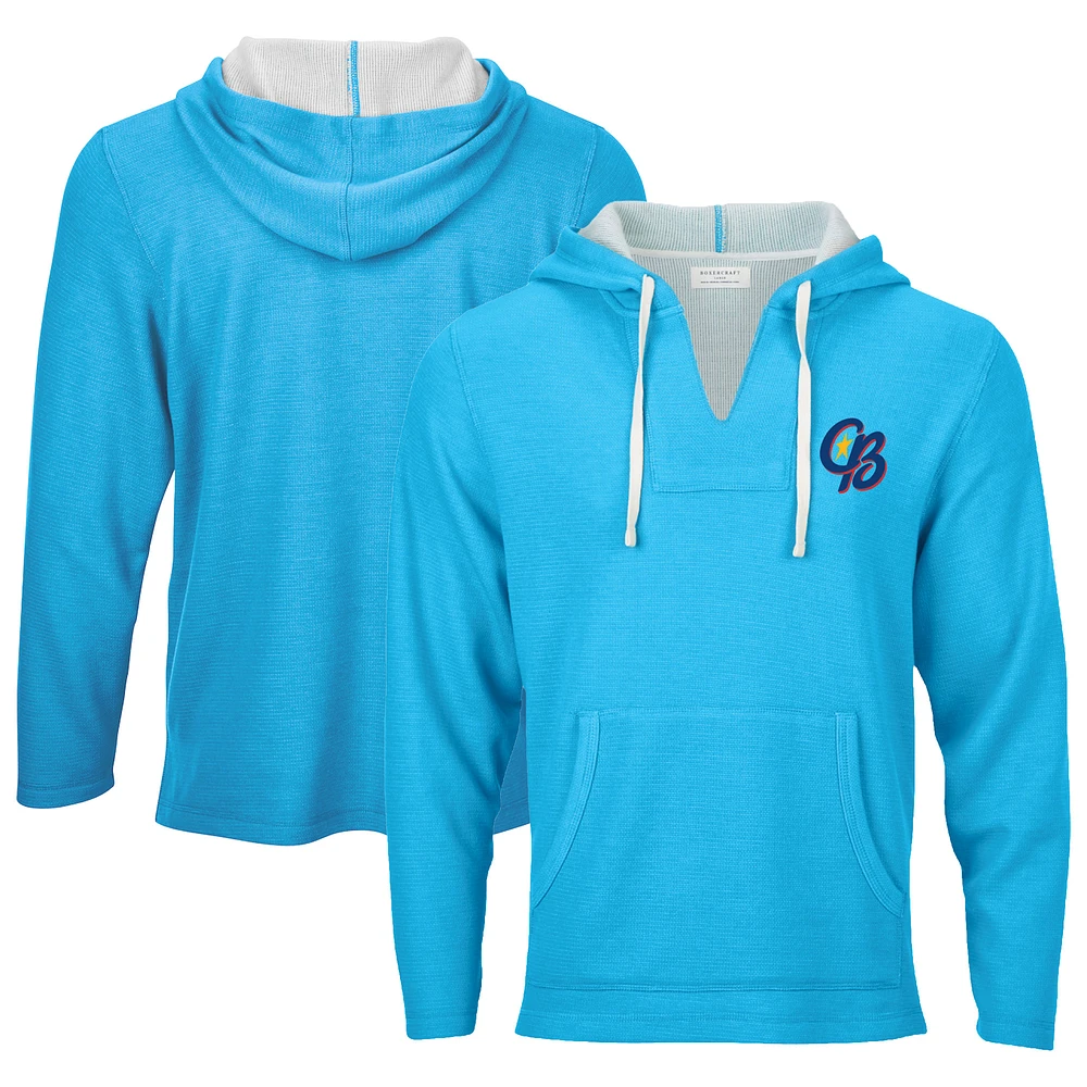 Men's Light Blue Kannapolis Cannon Ballers Baja Fleece Pullover Hoodie
