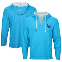 Men's Light Blue Kannapolis Cannon Ballers Baja Fleece Pullover Hoodie