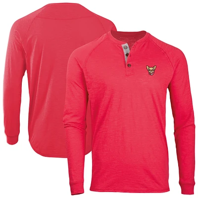 Men's Red El Paso Chihuahuas Henley Long Sleeve T-Shirt