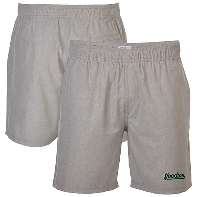 Men's Gray Down East Wood Ducks Riptide Hybrid Shorts