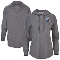 Women's Heather Black Durham Bulls Dream Fleece Tri-Blend Pullover Hoodie