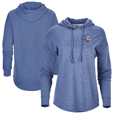 Women's Heather Navy Lehigh Valley IronPigs Dream Fleece Tri-Blend Pullover Hoodie