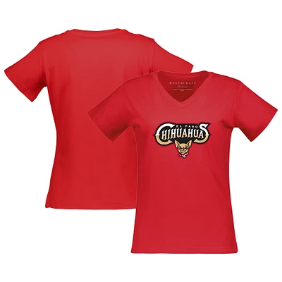 Women's  Red El Paso Chihuahuas Essential V-Neck T-Shirt