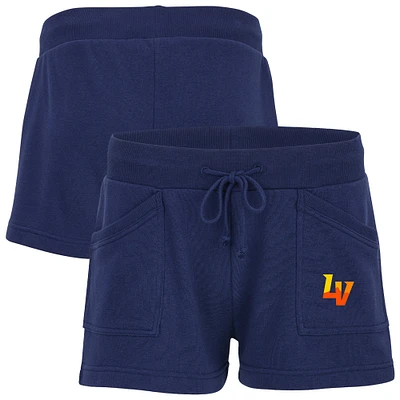 Women's  Heather Navy Las Vegas Aviators French Terry Shorts
