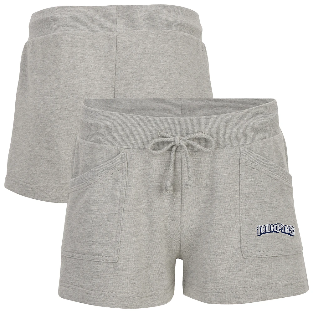 Women's Heather Gray Lehigh Valley IronPigs French Terry Shorts