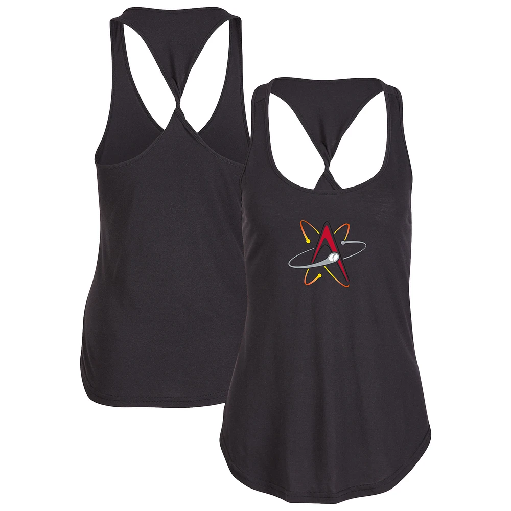 Women's Black Albuquerque Isotopes Twistback Tank Top