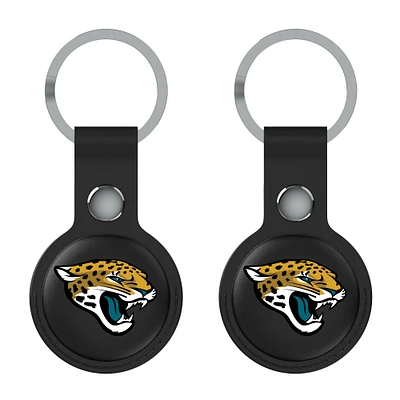 Keyscaper Black Jacksonville Jaguars Two-Pack AirTag Holders