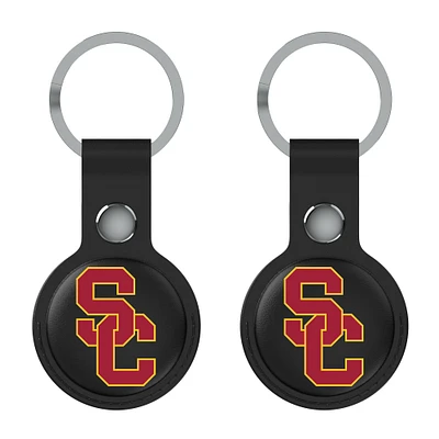 Keyscaper Black USC Trojans Two-Pack AirTag Holders