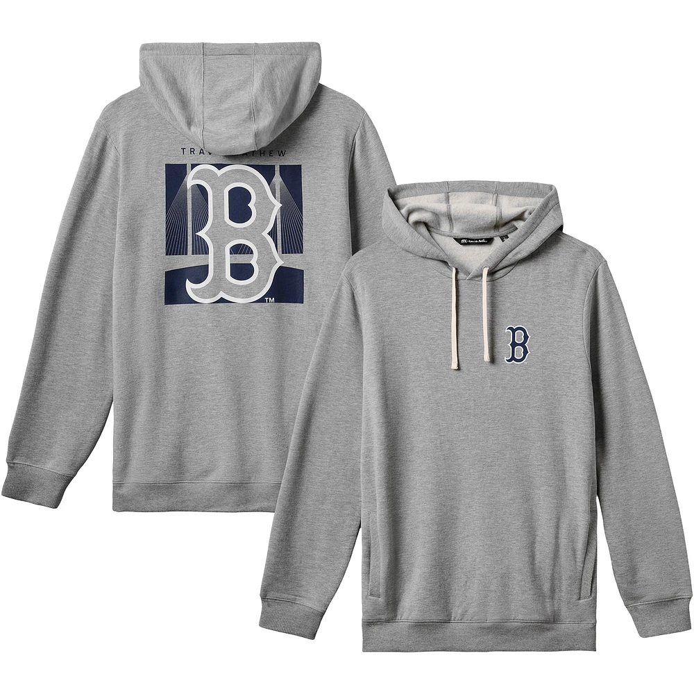 Men's TravisMathew Gray Boston Red Sox Cloud Pullover Hoodie