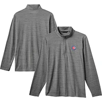 Men's TravisMathew Gray Chicago Cubs The Heater Quarter-Zip Pullover Top