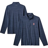 Men's TravisMathew Navy Boston Red Sox The Heater Quarter-Zip Pullover Top