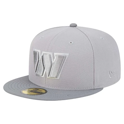 Men's New Era Gray/Graphite Washington Commanders Iron Cloud 59FIFTY Fitted Hat