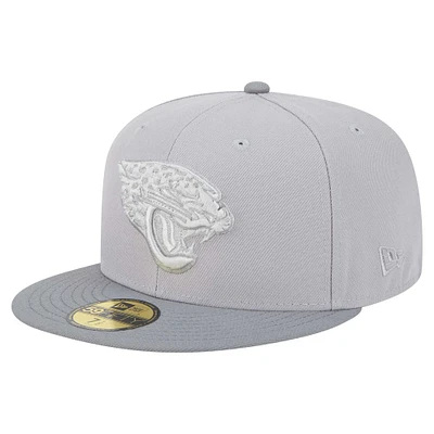 Men's New Era Gray/Graphite Jacksonville Jaguars Iron Cloud 59FIFTY Fitted Hat