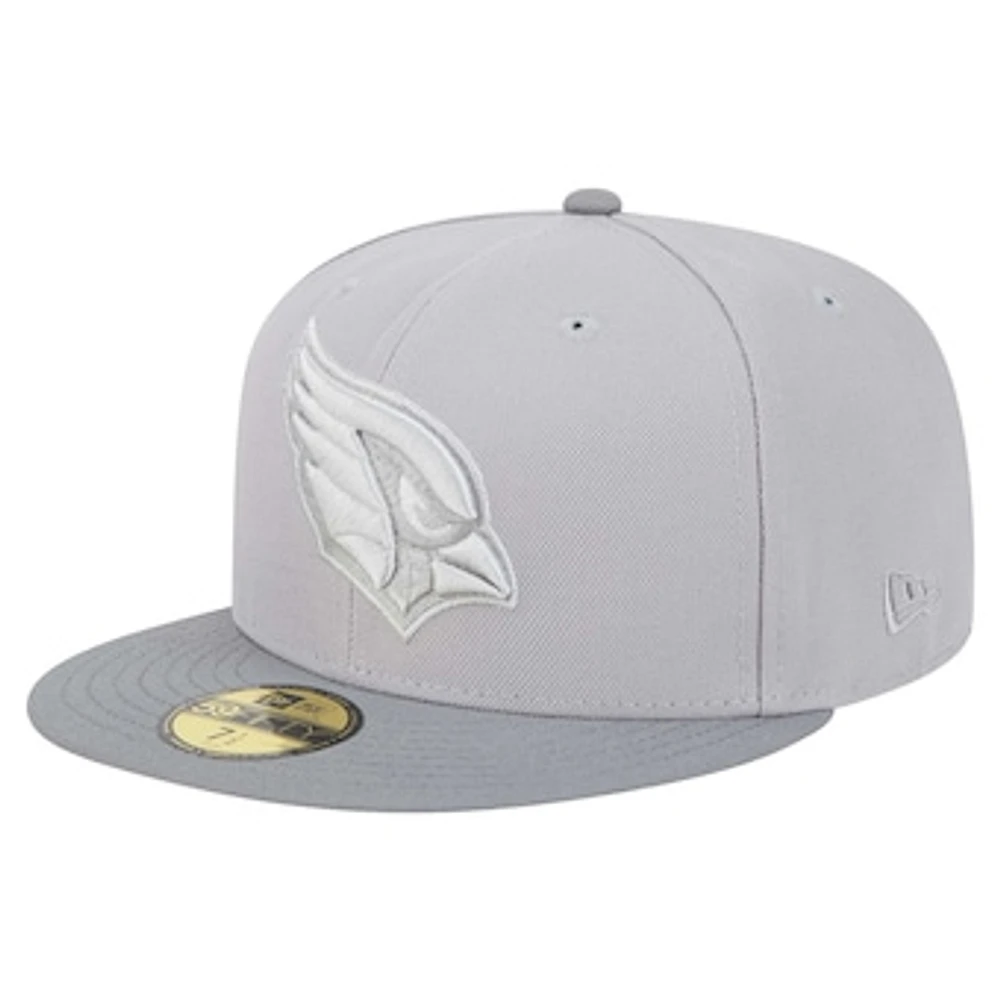 Men's New Era Gray/Graphite Arizona Cardinals Iron Cloud 59FIFTY Fitted Hat