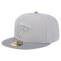 Men's New Era Gray/Graphite Atlanta Falcons Iron Cloud 59FIFTY Fitted Hat