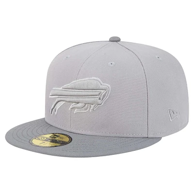 Men's New Era Gray/Graphite Buffalo Bills Iron Cloud 59FIFTY Fitted Hat