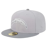 Men's New Era Gray/Graphite Los Angeles Chargers Iron Cloud 59FIFTY Fitted Hat