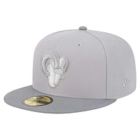 Men's New Era Gray/Graphite Los Angeles Rams Iron Cloud 59FIFTY Fitted Hat