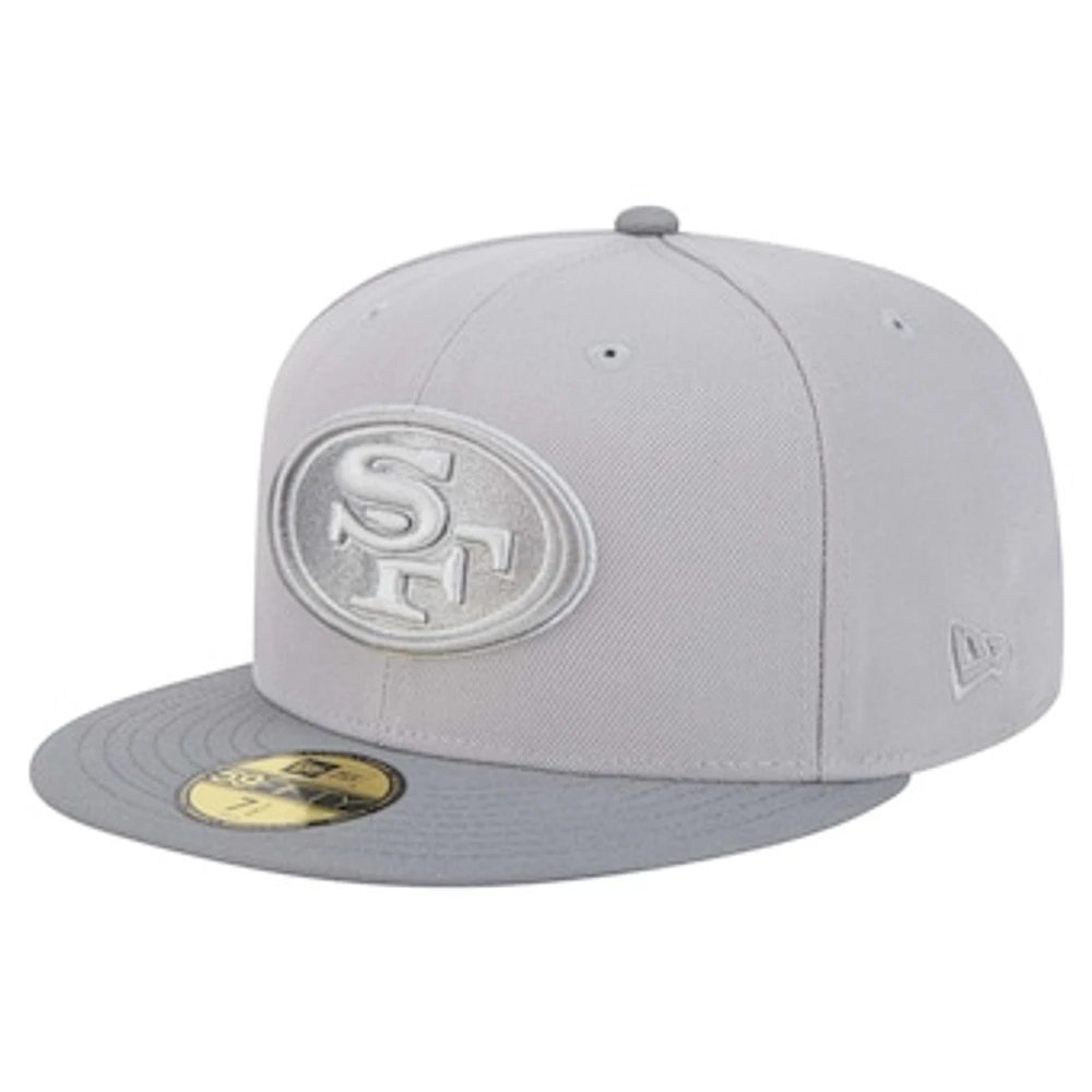 Men's New Era Gray/Graphite San Francisco 49ers Iron Cloud 59FIFTY Fitted Hat