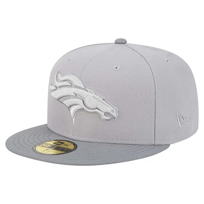 Men's New Era Gray/Graphite Denver Broncos Iron Cloud 59FIFTY Fitted Hat