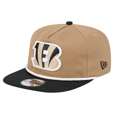 Men's New Era Khaki/Black Cincinnati Bengals Desert Golfer Snapback Hat