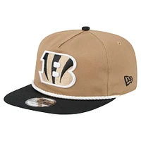 Men's New Era Khaki/Black Cincinnati Bengals Desert Golfer Snapback Hat