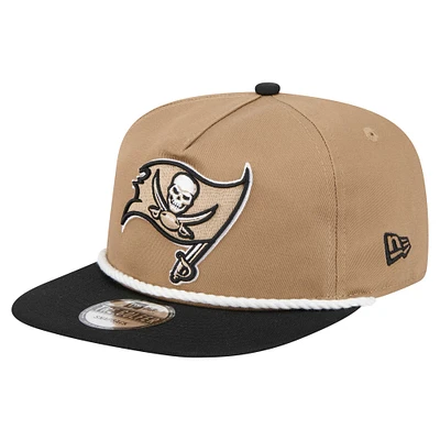 Men's New Era Khaki/Black Tampa Bay Buccaneers Desert Golfer Snapback Hat