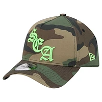 Men's New Era Camo Seattle Seahawks Mystic Camo A-Frame 9FORTY Adjustable Hat