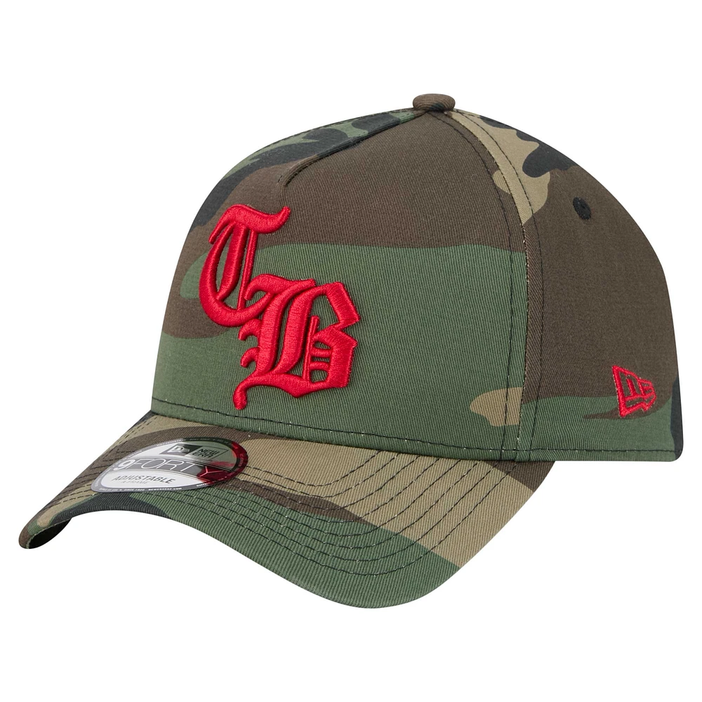 Men's New Era Camo Tampa Bay Buccaneers Mystic Camo A-Frame 9FORTY Adjustable Hat