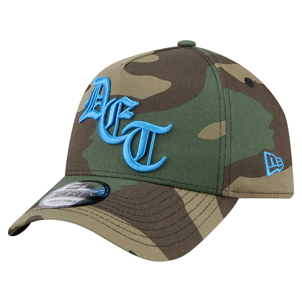 Men's New Era Camo Detroit Lions Mystic Camo A-Frame 9FORTY Adjustable Hat