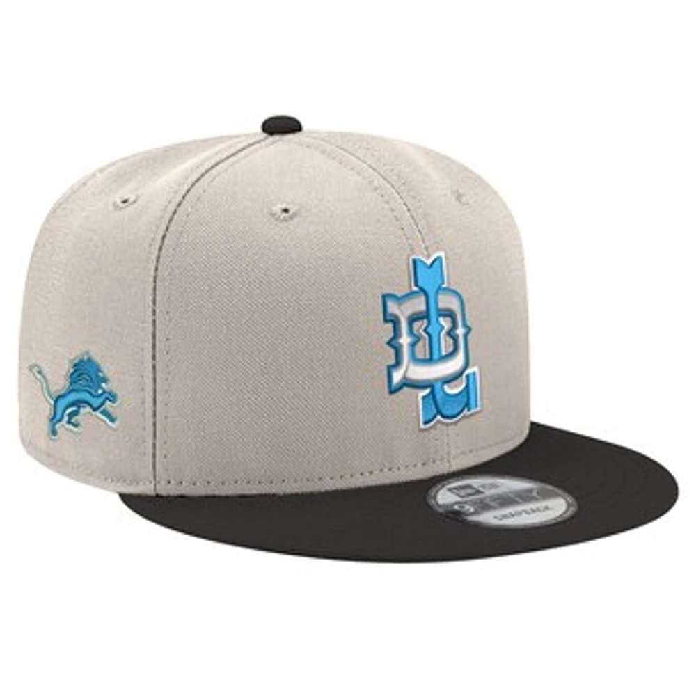 Men's New Era Cream/Blue Detroit Lions City Originals 9FIFTY Snapback Hat